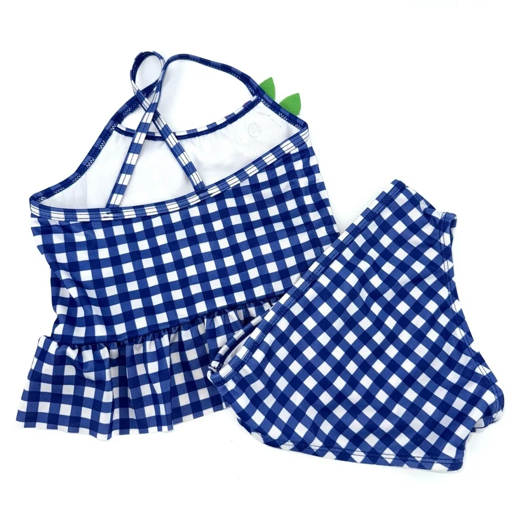 Gymboree Blue and White Toddler Girls Tankini Swimsuit - Picture 2 of 3